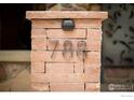 Close-up of the house number 788 on a brick pillar, clean design at 788 Grant Pl, Boulder, CO 80302