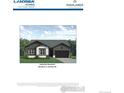 Exterior elevation of a two story home with dark colors, white trim and green landscaping at 16873 Ballinger Cir, Mead, CO 80542