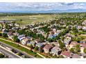 Aerial view of neighborhood, highlighting proximity to Broomfield Commons Open Space and Paul Derda Rec Center at 13255 Red Deer Trl, Broomfield, CO 80020