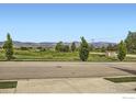 Street view of a new home community with mountain views in the distance at 3572 Lissa Dr, Berthoud, CO 80513