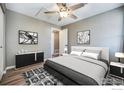 Cozy bedroom with stylish décor, neutral colors, and ample natural light at 1175 S Gilbert St, Castle Rock, CO 80104