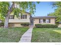Charming split-level home with a well-maintained lawn and mature shade tree in front yard at 11797 Keough Dr, Northglenn, CO 80233