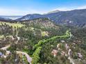 Scenic mountain view with winding roads and houses nestled among the trees at 207 Kelly E Rd, Boulder, CO 80302