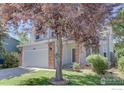 Charming home exterior with lush front yard landscaping, mature trees, and a two-car garage at 13382 Franklin St, Thornton, CO 80241
