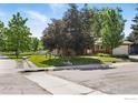 Exterior shot of a well maintained home, green lawn and blue sky at 1380 Holly E Dr, Broomfield, CO 80020