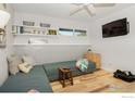 Cozy bedroom is well-lit with hardwood floors, and features stylish decor at 2636 Juniper Ave # 1, Boulder, CO 80304