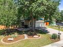 Charming home with landscaped front yard, featuring a mature tree providing shade and curb appeal at 603 Hilltop St, Longmont, CO 80504