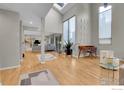 Bright living space with high ceilings, modern decor, and hardwood floors at 3470 16Th St, Boulder, CO 80304