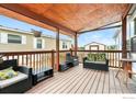 Inviting outdoor patio featuring comfortable seating arrangements perfect for relaxation at 10573 Ashwood St # 334, Firestone, CO 80504