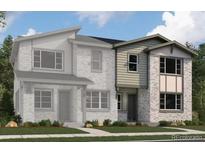 New two-story home features stone accents, neutral siding, complementary trim, professionally landscaped yard and modern design at 3865 W 82Nd Ln, Westminster, CO 80031