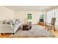 Inviting living room features a cozy sofa, stylish rug, and ample natural light at 2531 Niagara St, Denver, CO 80207