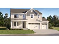 Charming two-story home featuring a welcoming front porch and a spacious three-car garage at 39857 Floyd St, Elizabeth, CO 80107