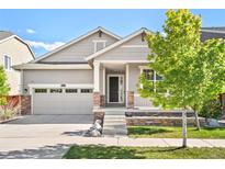 Charming single-Gathering home with a well-maintained front yard and inviting front porch at 14850 Munich Ave, Parker, CO 80134