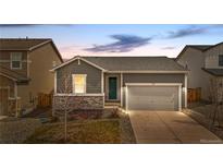Charming single-Gathering home with a well-maintained front yard and attached two-car garage at 114 S Edge Cliff St, Castle Rock, CO 80104
