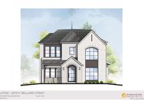 Stunning new construction home with a white brick exterior and modern design elements at 1679 Bellaire St, Denver, CO 80220