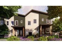 Contemporary townhomes with a modern design and well-maintained landscaping at 3728 W 1St Ave, Denver, CO 80219