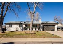 Charming ranch-style home with mature trees, a well-manicured lawn, and a freshly painted exterior at 742 Yank St, Lakewood, CO 80401