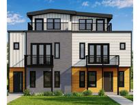 Modern townhome with mixed materials, multiple balconies, and contemporary design at 3510 Wyandot St, Denver, CO 80211
