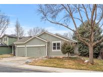 Charming single-story home features manicured front yard and two-car attached garage at 1668 Holeman Dr, Erie, CO 80516