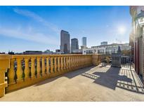 Expansive roof deck featuring a city view, balustrade and sunny exposure at 1950 N Logan St # 1109, Denver, CO 80203