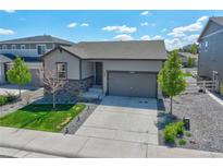 Charming single-Gathering home with a two-car garage and well-maintained landscaping at 1868 Makley Loop, Castle Rock, CO 80104