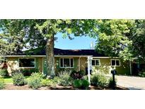Charming single-story home with brick and siding, lush landscaping, and mature trees at 290 Pierce St, Lakewood, CO 80226