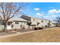 Street view of charming townhomes with manicured lawns, and a lovely walkway to the front doors at 5711 W 92Nd Ave # 30, Westminster, CO 80031