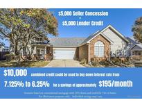 Charming single-Gathering home featuring a brick facade, attached garage, and well-maintained landscaping at 10311 Adams Pl, Thornton, CO 80229