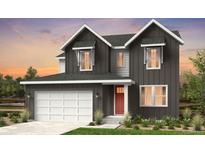 Charming two-story home showcasing a modern design, attached two car garage, and manicured landscaping at 4284 Ridgewalk Pt, Castle Rock, CO 80108