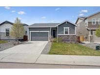 Charming single-story home with a well-maintained lawn and a two-car garage at 95 S Edge Cliff St, Castle Rock, CO 80104