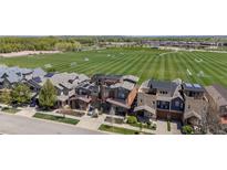 Stunning aerial view of homes near well-maintained sports fields in a vibrant community at 3734 Ridgeway St, Boulder, CO 80301