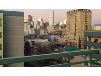 Wonderful city views from the building's balcony with a Denver skyline as seen from a residential area at 601 W 11Th Ave # 910, Denver, CO 80204