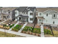 Modern townhomes offer stylish exteriors and landscaped yards, perfect for urban living at 12580 Boggs St, Parker, CO 80134