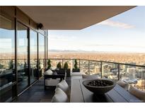 Spacious balcony with mountain views and city skyline at 1133 14Th St # 4350, Denver, CO 80202