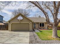 Charming home featuring a two-car garage, basketball hoop and attractive landscaping at 3969 S Fundy Cir, Aurora, CO 80013