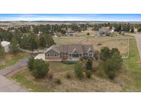 Charming single-Gathering home with neutral siding, mature trees, a covered front porch, and plenty of curb appeal at 3342 Quail Ridge Cir, Parker, CO 80138