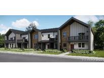 Modern townhome exteriors featuring private balconies and professional landscaping at 8959 Yellowcress St, Littleton, CO 80125