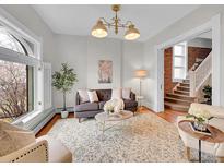 Cozy living room with hardwood floors and stylish decor at 3424 N Marion St, Denver, CO 80205