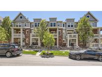 Modern townhouses with two-car parking and landscaped yards at 9494 Halstead Ln, Lone Tree, CO 80124