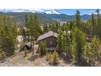 Charming mountain home surrounded by lush green trees with beautiful mountain views at 24 Ski Pole Ct, Breckenridge, CO 80424