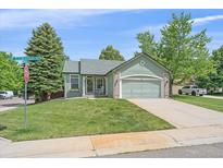 Attractive single-story home with a well-kept lawn and a two-car garage at 9406 Troon Village Way, Lone Tree, CO 80124