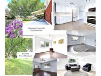 Property presentation shows backyard, kitchen, flowers, living room, and bedroom at 8030 Ogden St, Denver, CO 80229