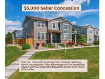 Charming two-story home with landscaped front yard and inviting curb appeal in a desirable neighborhood at 11330 Pacific Peak Ct, Parker, CO 80134
