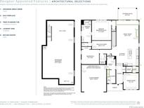 Detailed floor plan showcasing the home's layout, including the kitchen, bedrooms, and living spaces at 619 Scrubjay Cir, Castle Rock, CO 80104