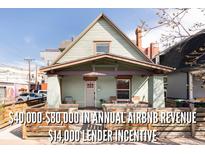Charming home featuring a cozy porch, inviting curb appeal, and potential rental income at 809 W 9Th Ave, Denver, CO 80204