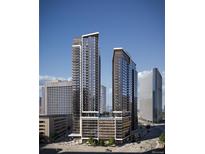 View of the Upton Residences featuring luxury high-rise towers in a vibrant urban setting at 525 18Th St # 1203, Denver, CO 80202