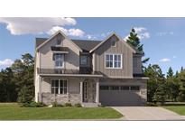 Charming two-story home with stone accents, covered porch, and inviting curb appeal in a well landscaped area at 10816 Snowdon St, Parker, CO 80134
