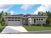 Beautiful single-story home with stone accents, modern windows, and a well-manicured front yard at 5508 Tamarack Ave, Firestone, CO 80504
