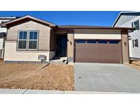 Charming single-story home featuring a two-car garage and neutral-toned siding, blending suburban appeal with modern design at 9141 Telluride Ct, Commerce City, CO 80022