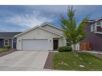 Charming single-Gathering home featuring a well-maintained lawn and an attached two-car garage at 653 S Hoover Ave, Fort Lupton, CO 80621